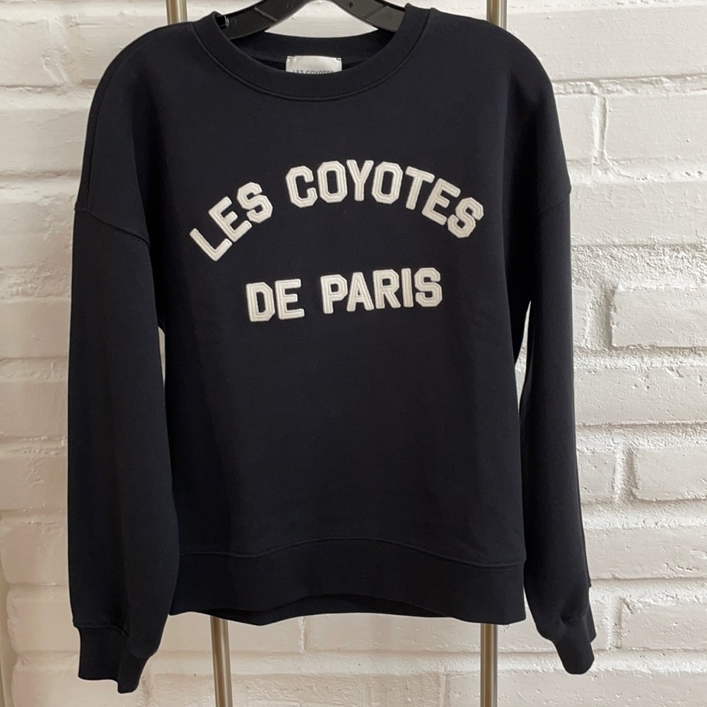 Les Coyotes de Paris black pull over sweatshirt